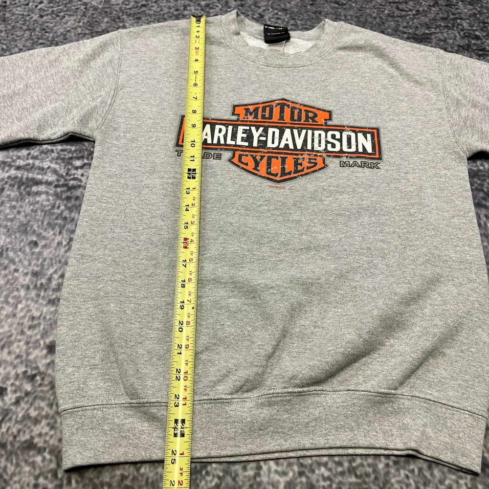 Harley Davidson Crewneck Sweatshirt Mens Small gray Biker Logo Graphic - Picture 10 of 11